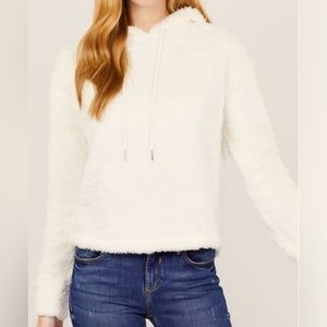 Active USA Faux Fur Hoodie Size Medium NWOT